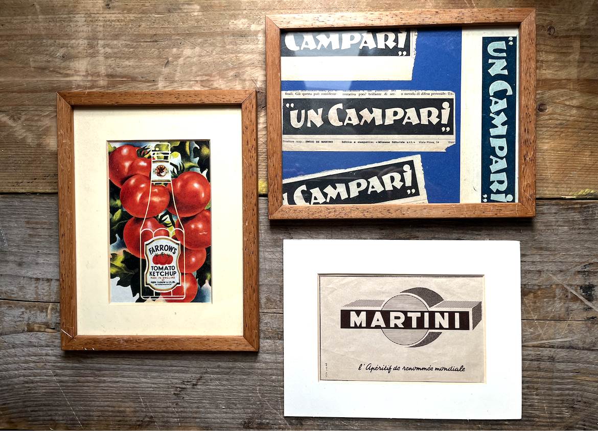 Vintage Martini / Campari Ketchup advertising Print -1950s