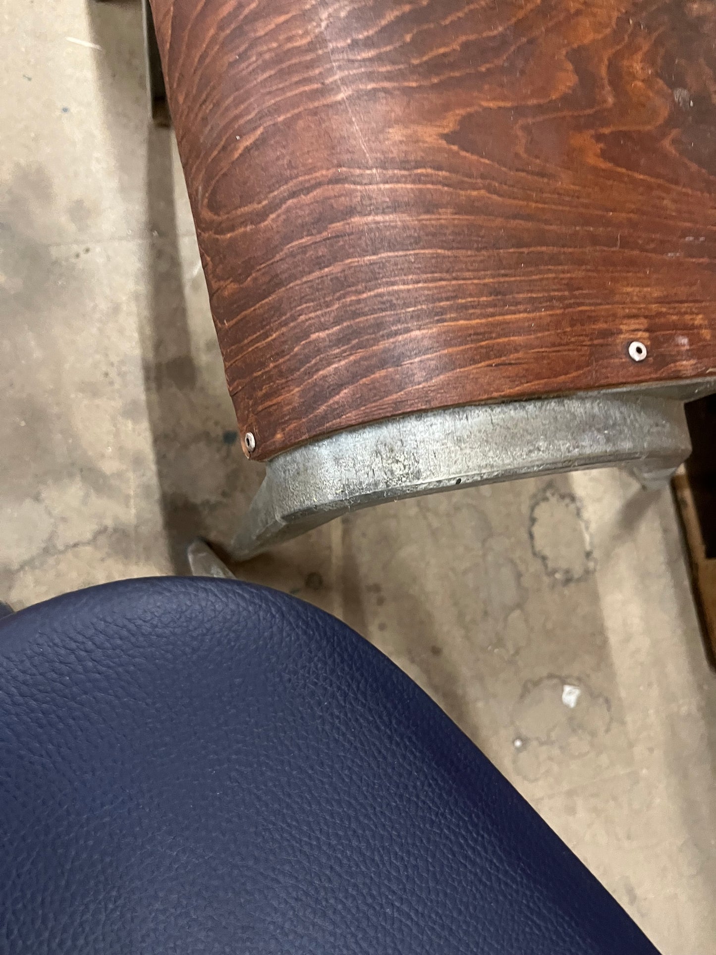 Mismatched set of midcentury stacking chairs OMK / Esavian /Danish