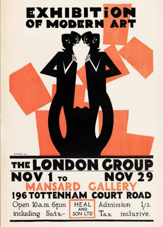 Vintage Advertising Poster - London Transport, London museum of Geology Edward McKnight Kauffer c1919