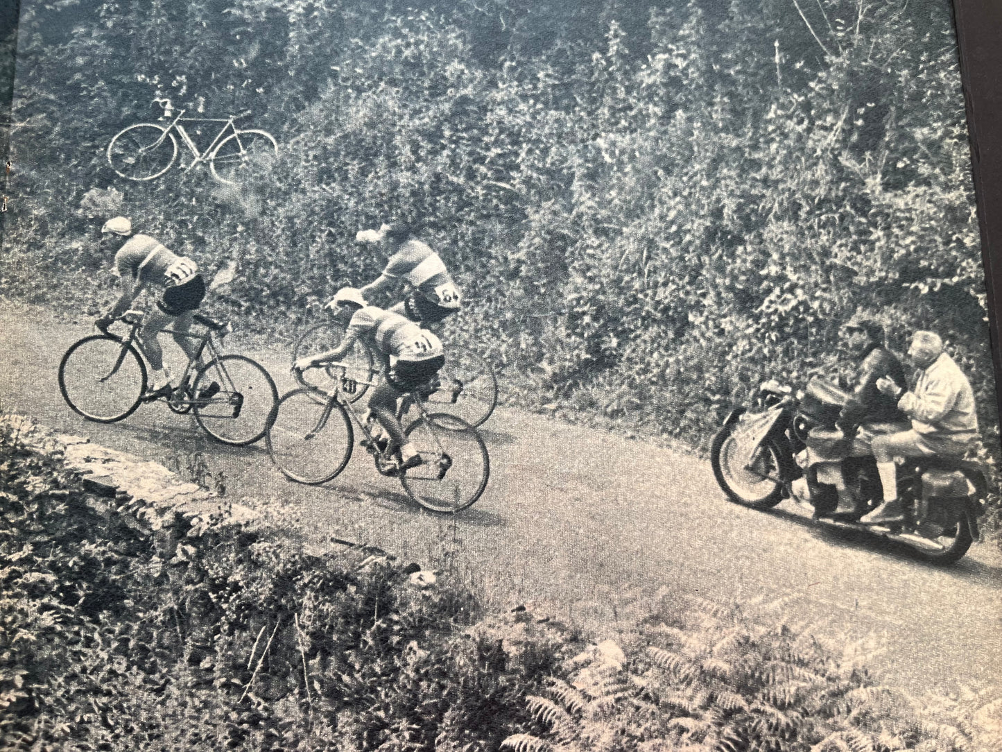 Tour de France vintage print c1959 Gaul / Bahamontes