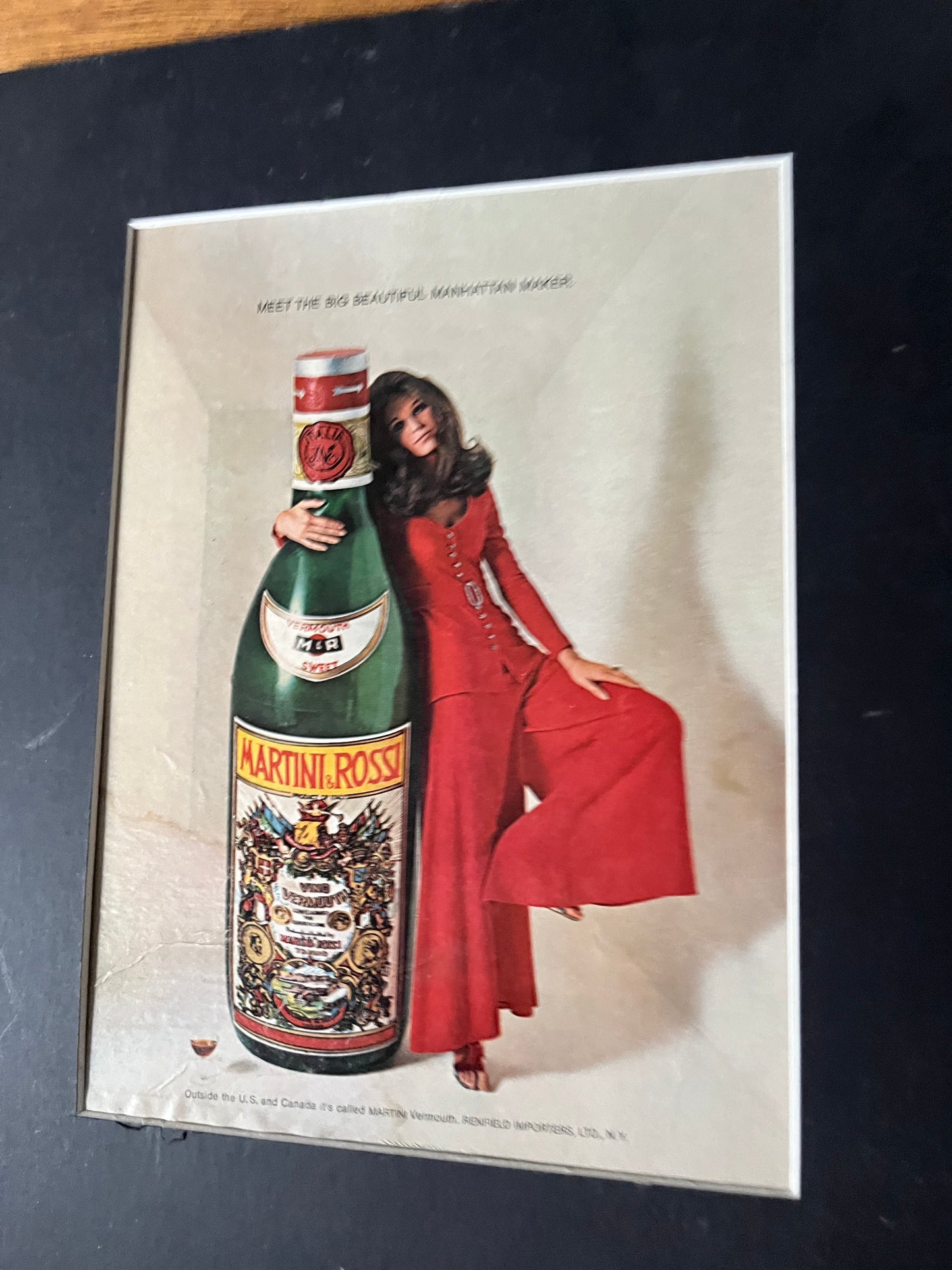 Vintage Martini advertising Print -1968