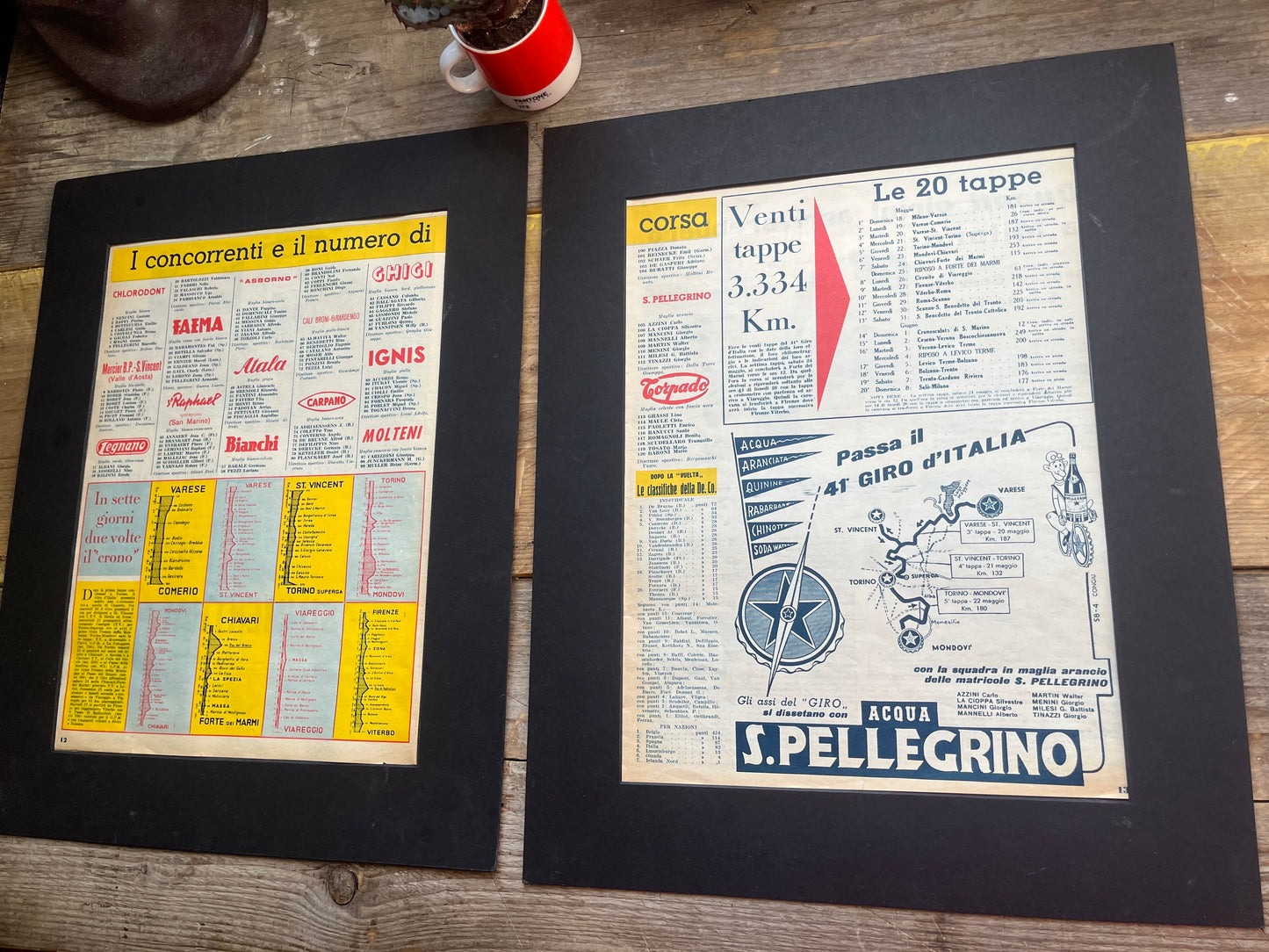 San Pellegrino Giro d'italia Map 1961
