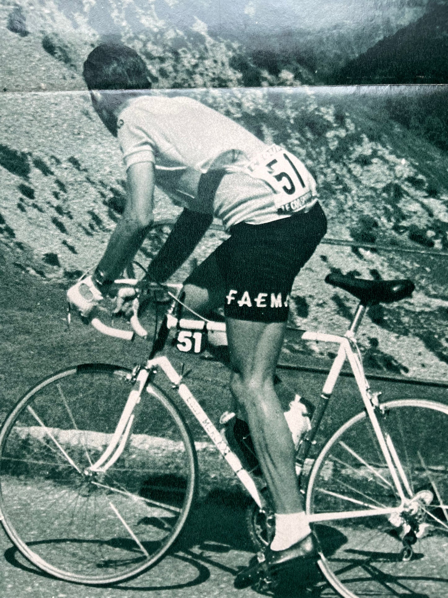 Eddy Merckx Milan San Remo vintage cycling print 1969