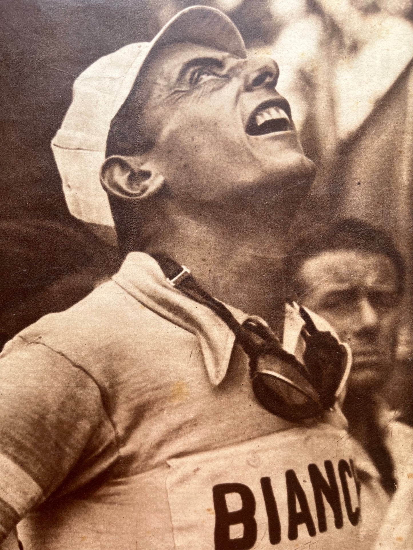 Vintage Cycling Print - Fausto Coppi Bianchi 1949