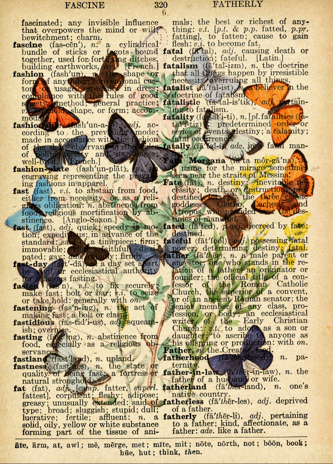 Vintage Butterflies poster