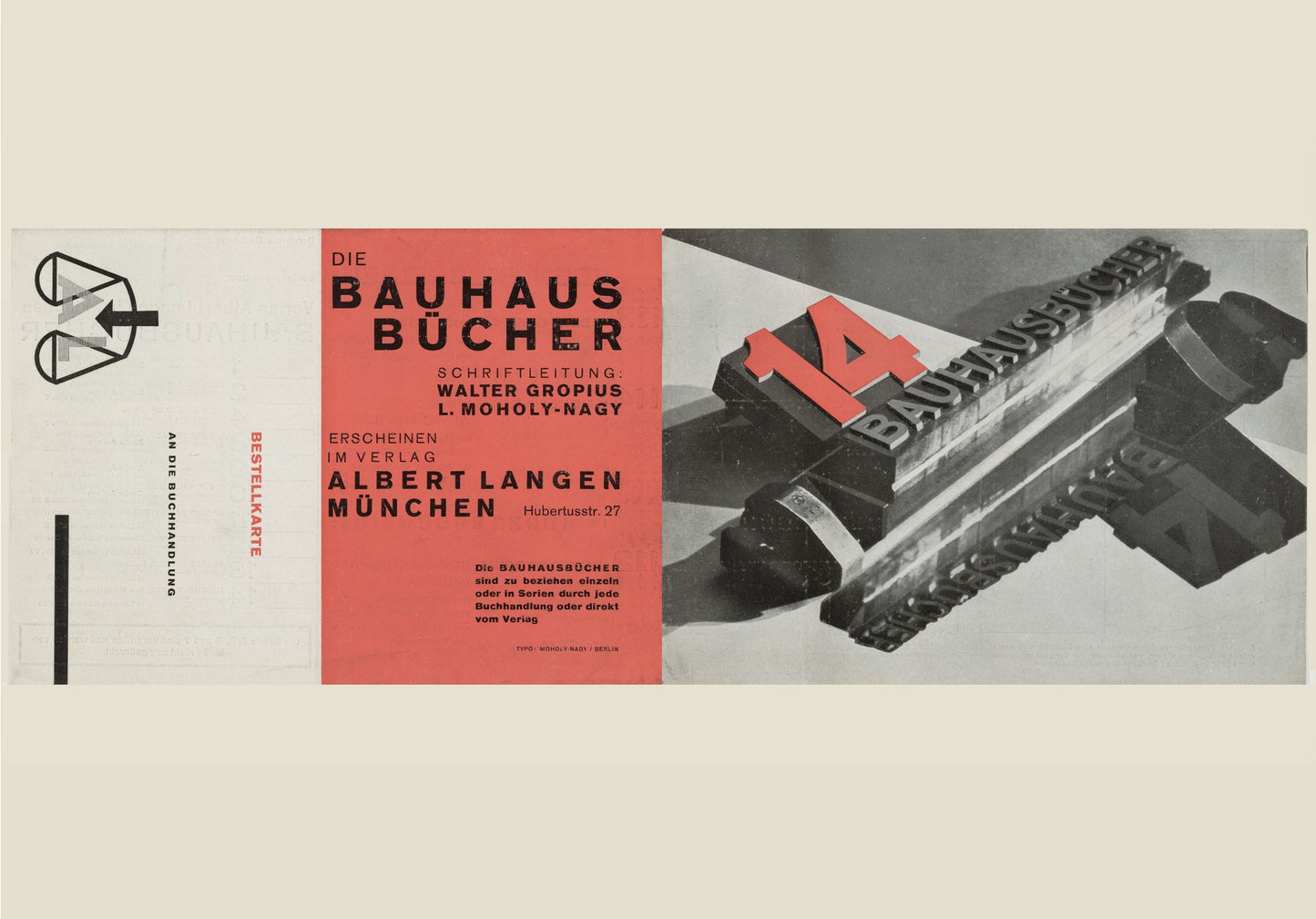 Bauhaus poster - Laszlo Moholy Nagy 14 Bauhausbücher, 1928