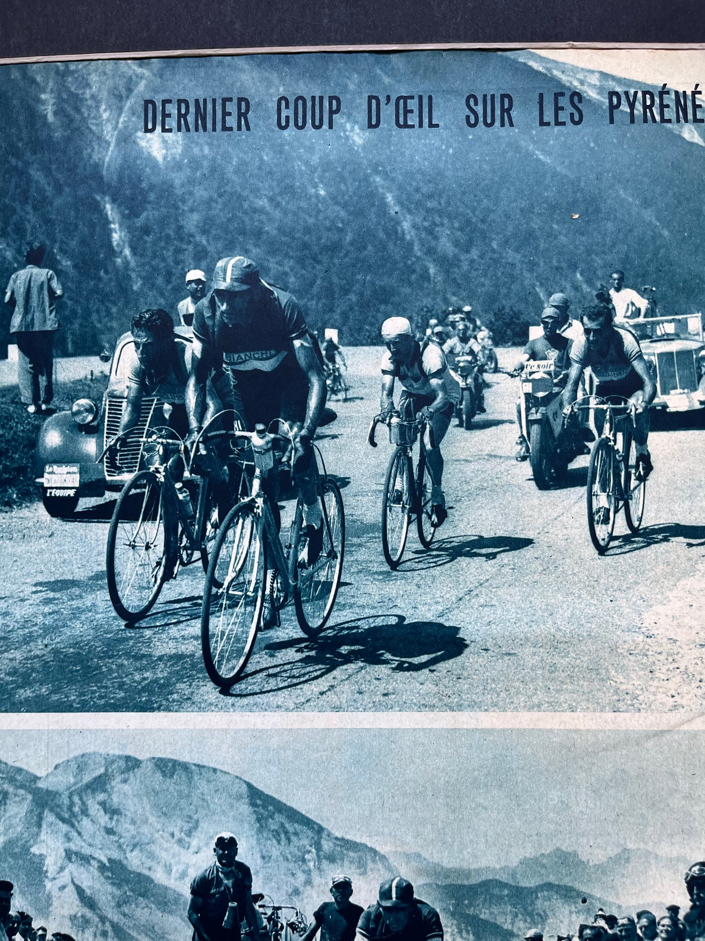 Vintage Cycling Print - Fausto Coppi Col d’Aubisque c1950