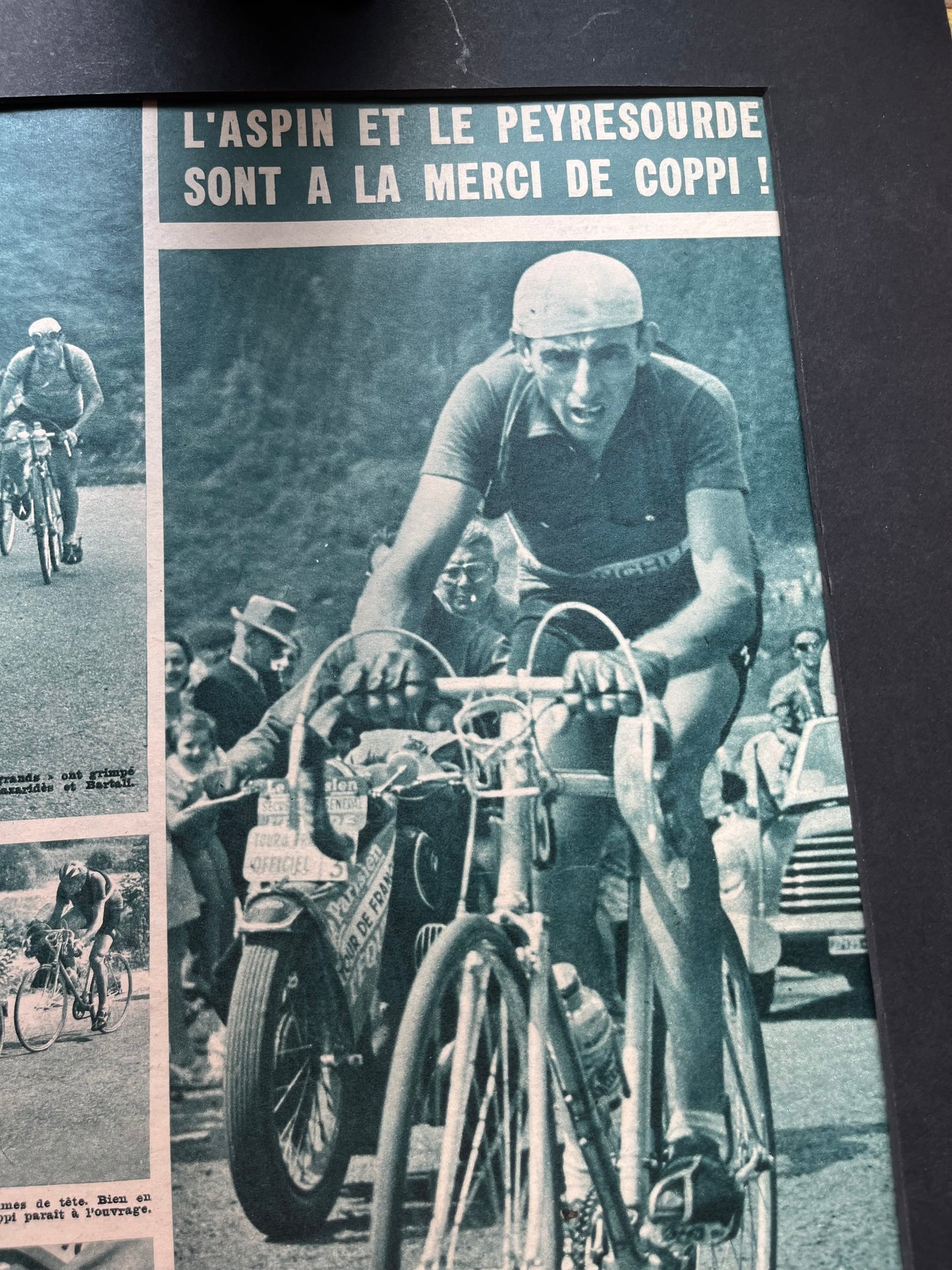 Vintage Cycling Print - Fausto Coppi Tour de France, c1951