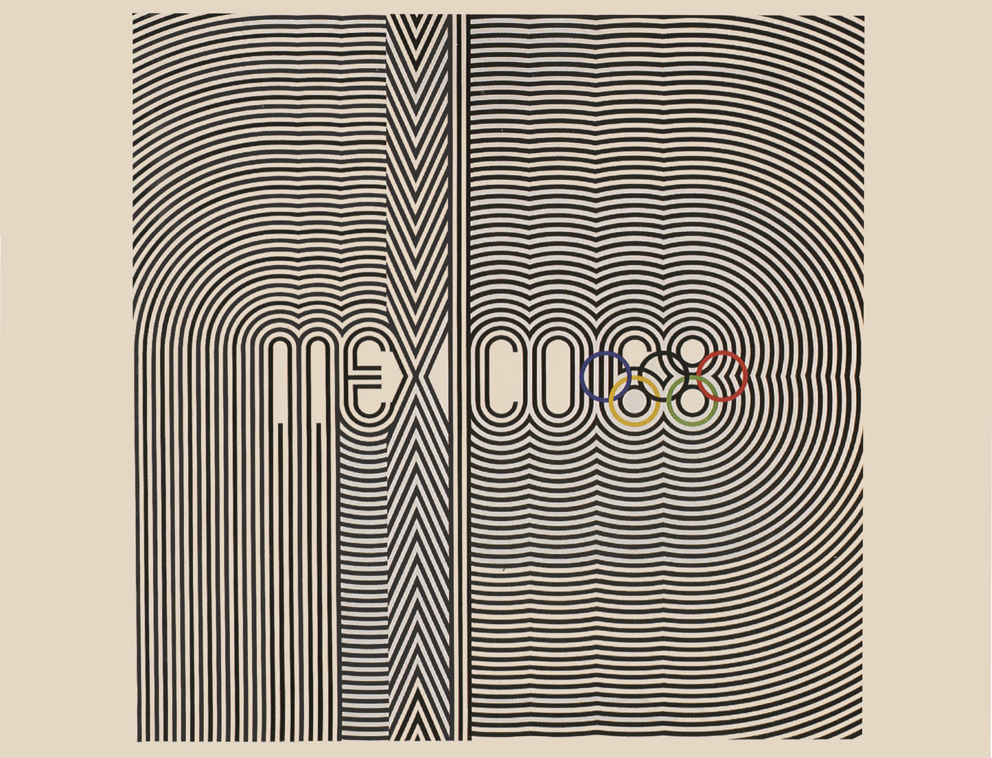 Vintage Mexico 1968 Olympics poster
