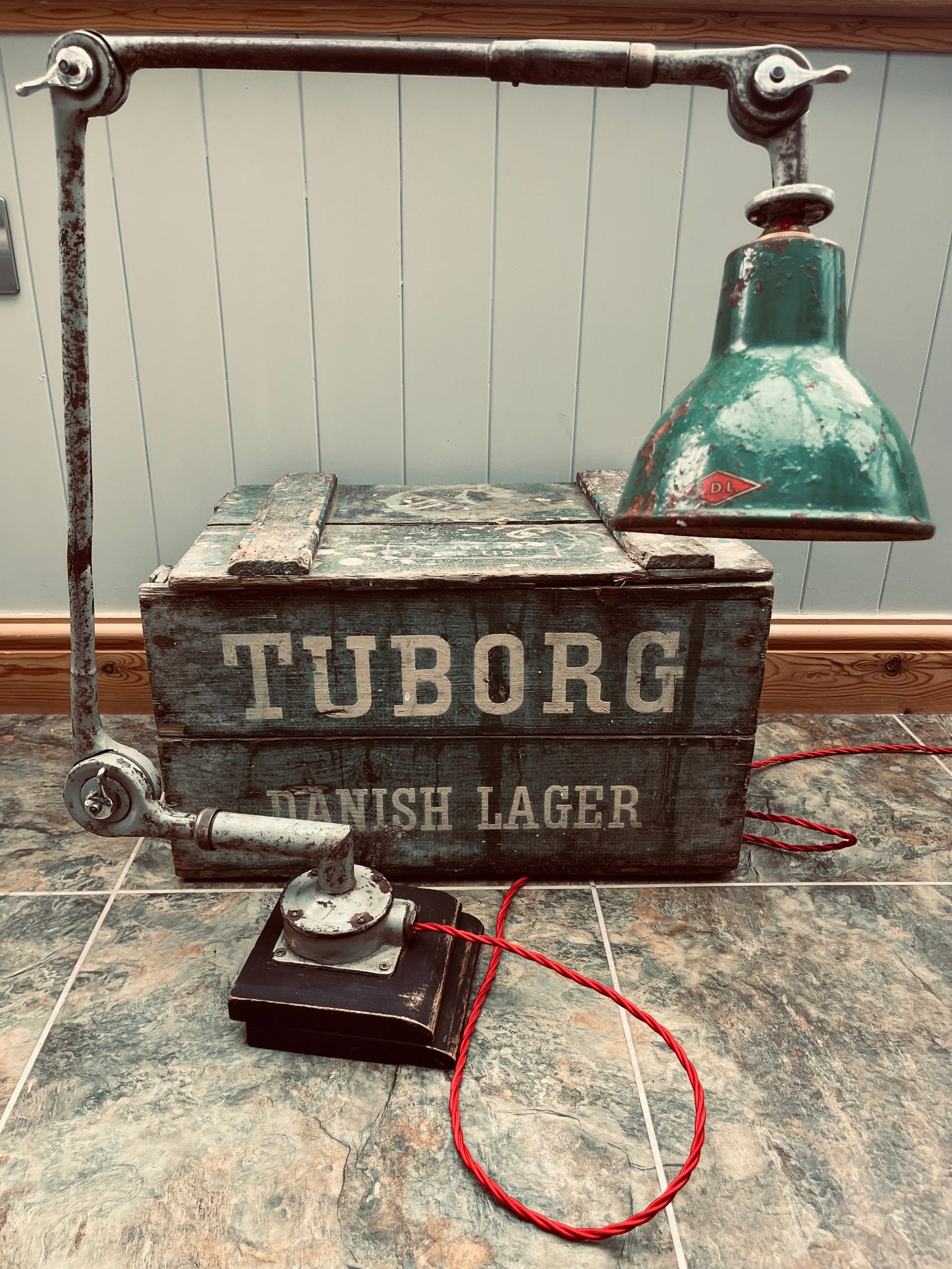 Vintage Machinist Lamp c1950s rewired