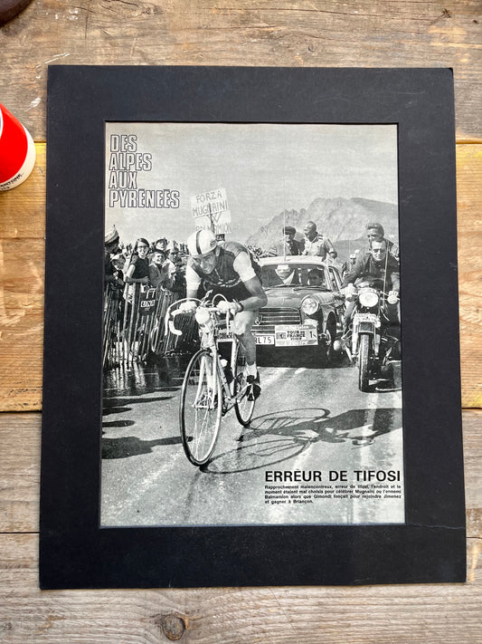 Vintage cycling Print - Tour de France, Felice Gimondi 1965