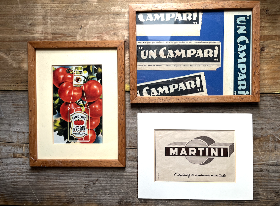 Vintage Martini / Campari Ketchup advertising Print -1950s