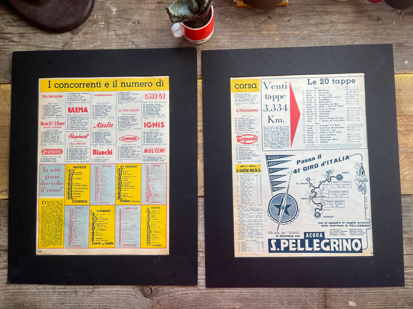 San Pellegrino Giro d'italia Map 1961