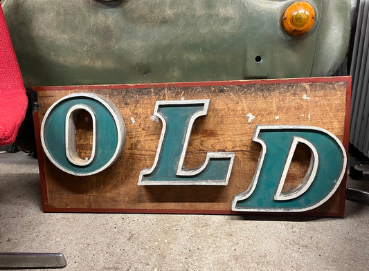 ”OLD” 1960s reclaimed shop lettering - Cast alloy