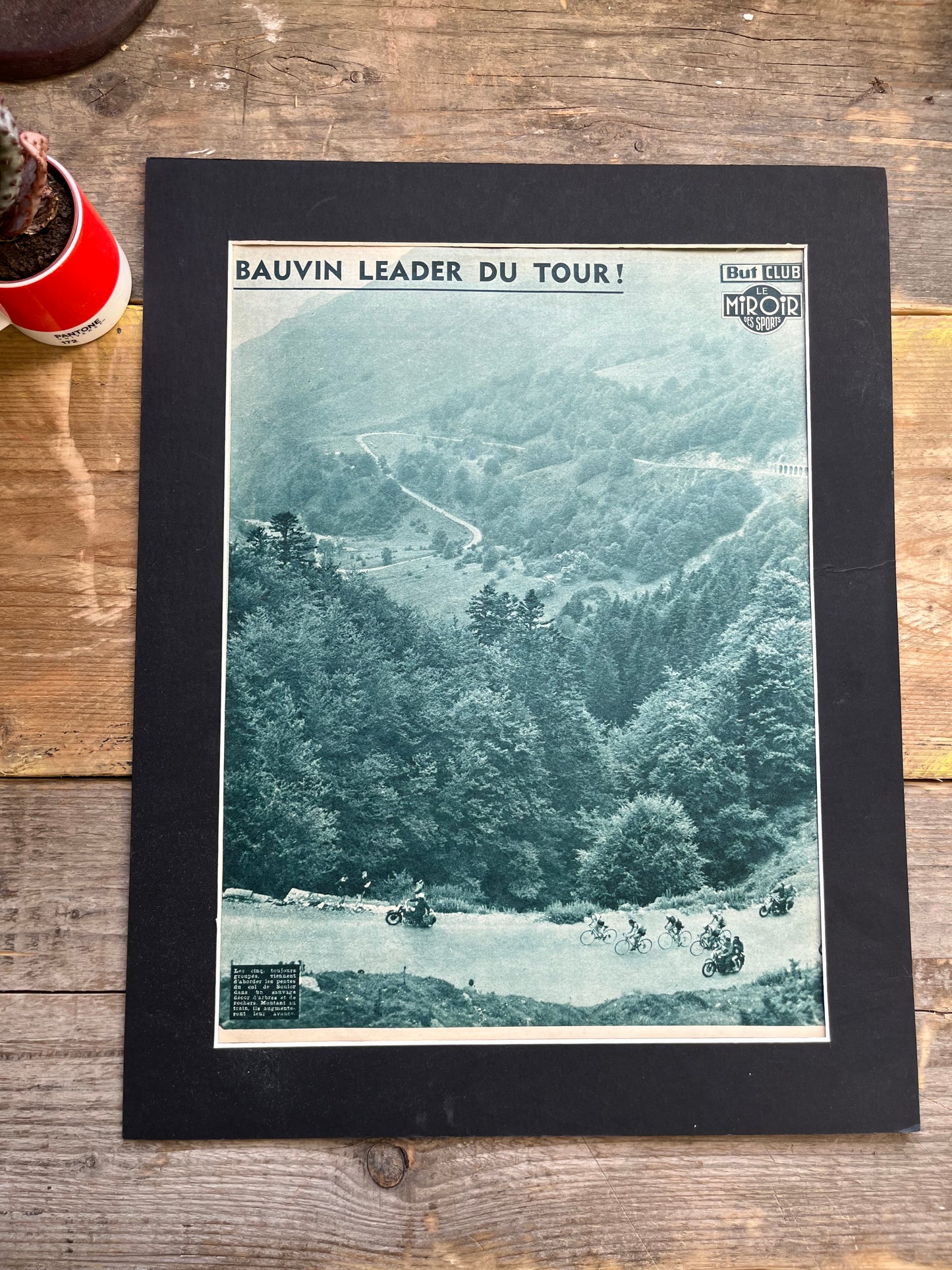 Tour de France vintage print 1956 Gilbert Bauvin