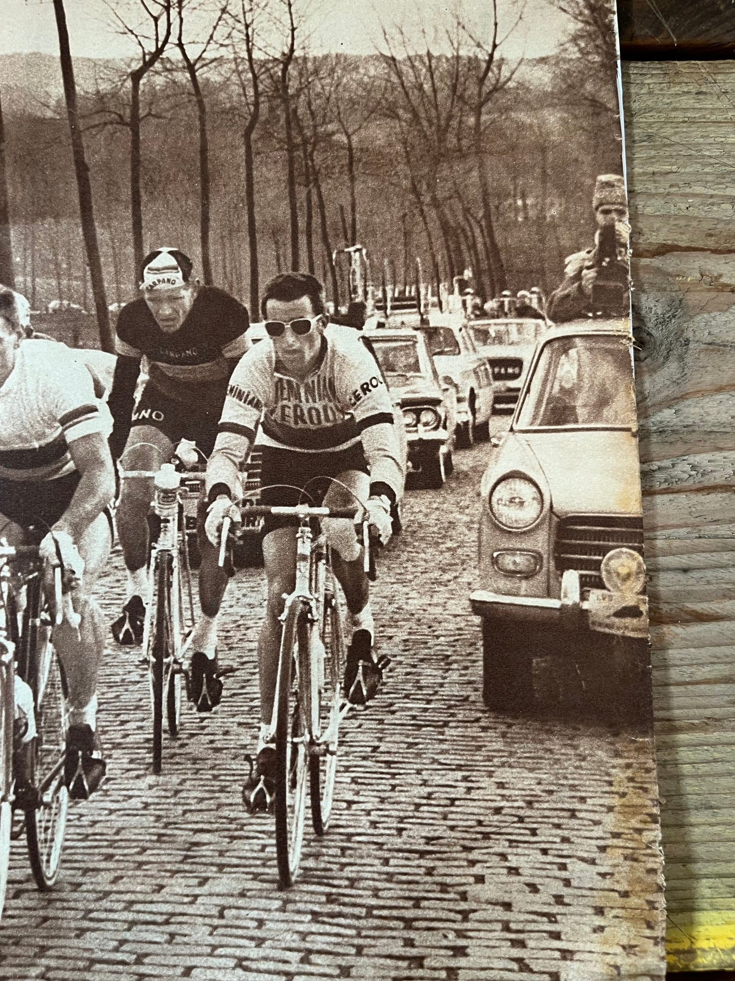 Vintage Cycling Print - Tour de Flanders, Tom Simpson, Rik Van Looy Original c1961