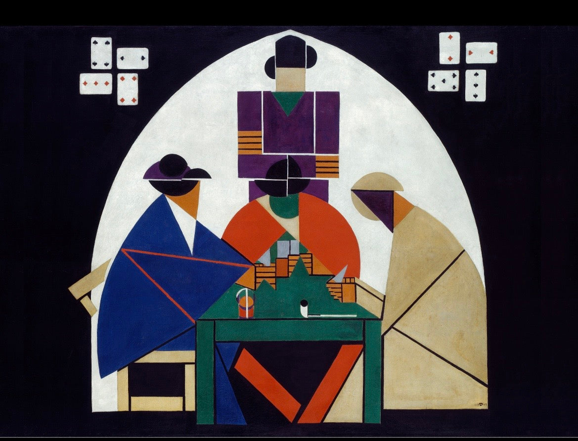 Theo van Doesburg, Archer, Card Players c1917 poster