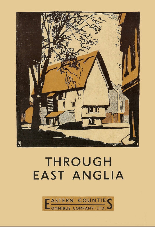 Through East Anglia vintage transport poster c1900s