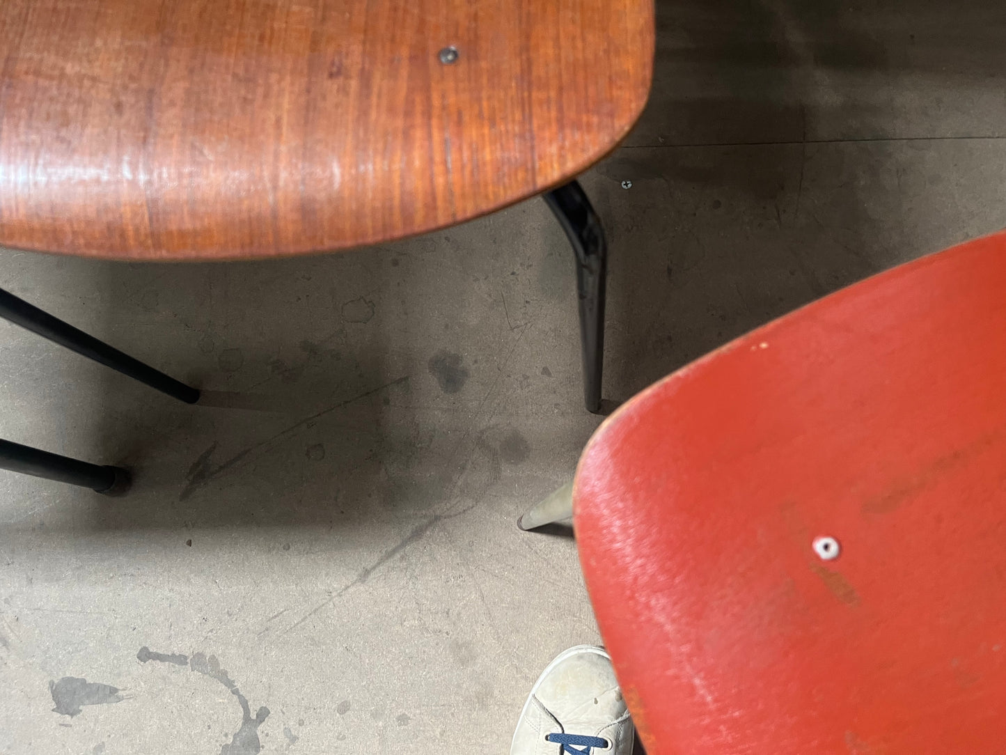 Vintage 1970s Danish Stacking Chairs- Mismatched set of four -