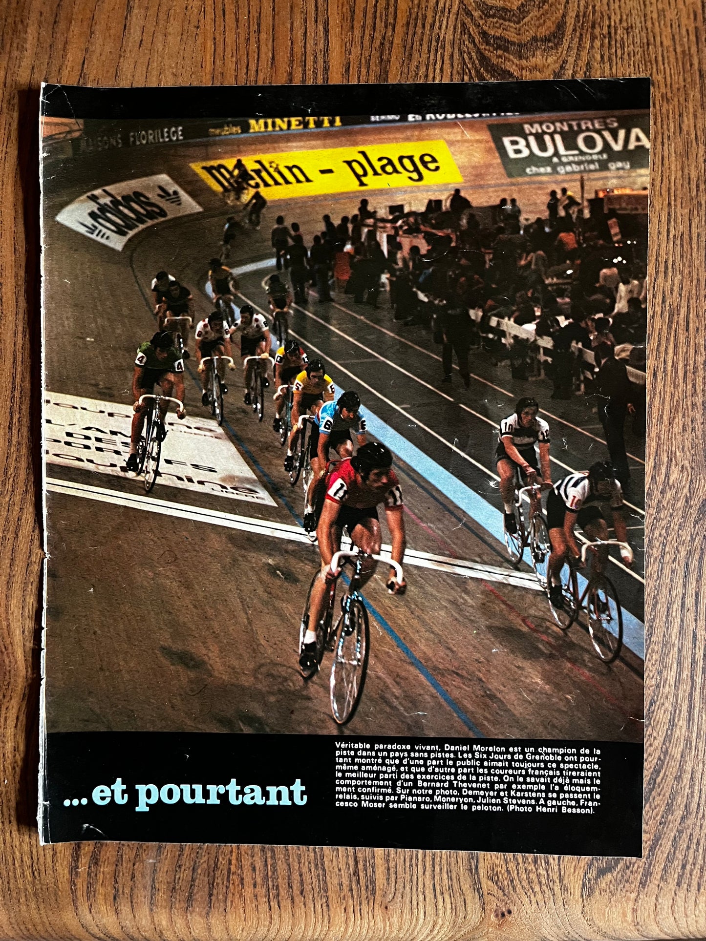 Vintage Pista / track cycling print c1973
