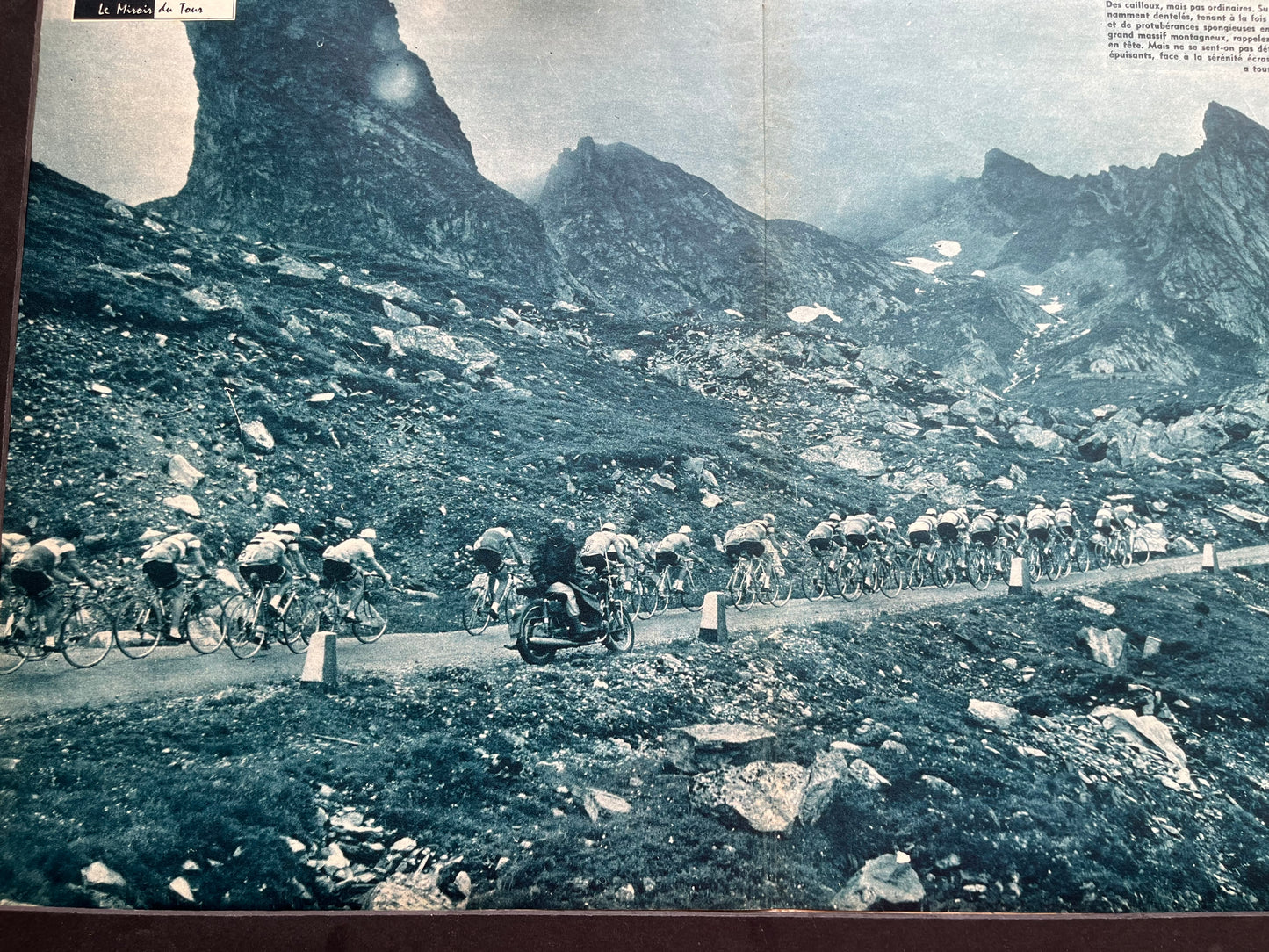 Tour de France vintage print La Forclaz Alps 1959