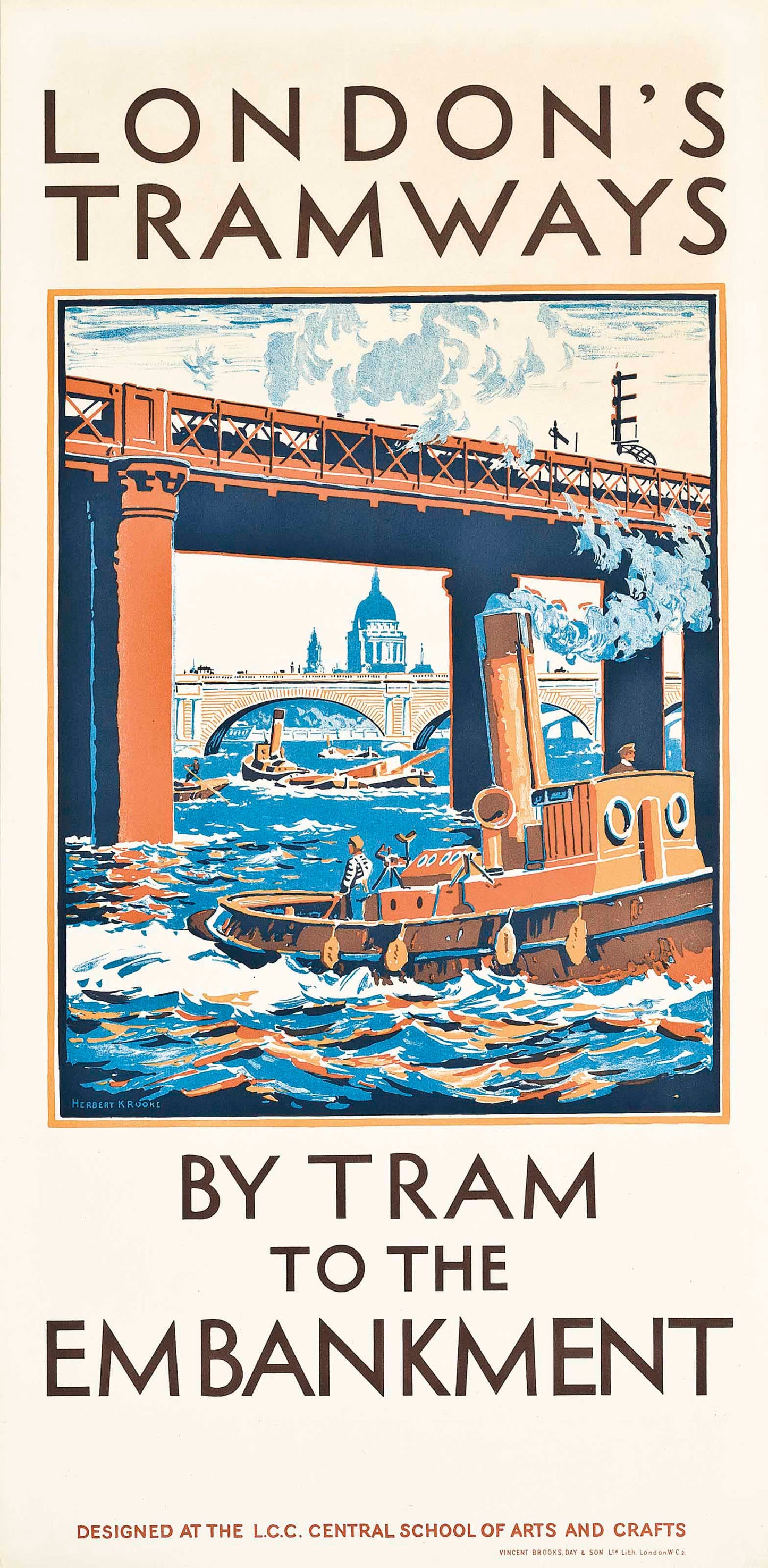 By Tram to the embankment - Herbert Kerr Rooke, 1924