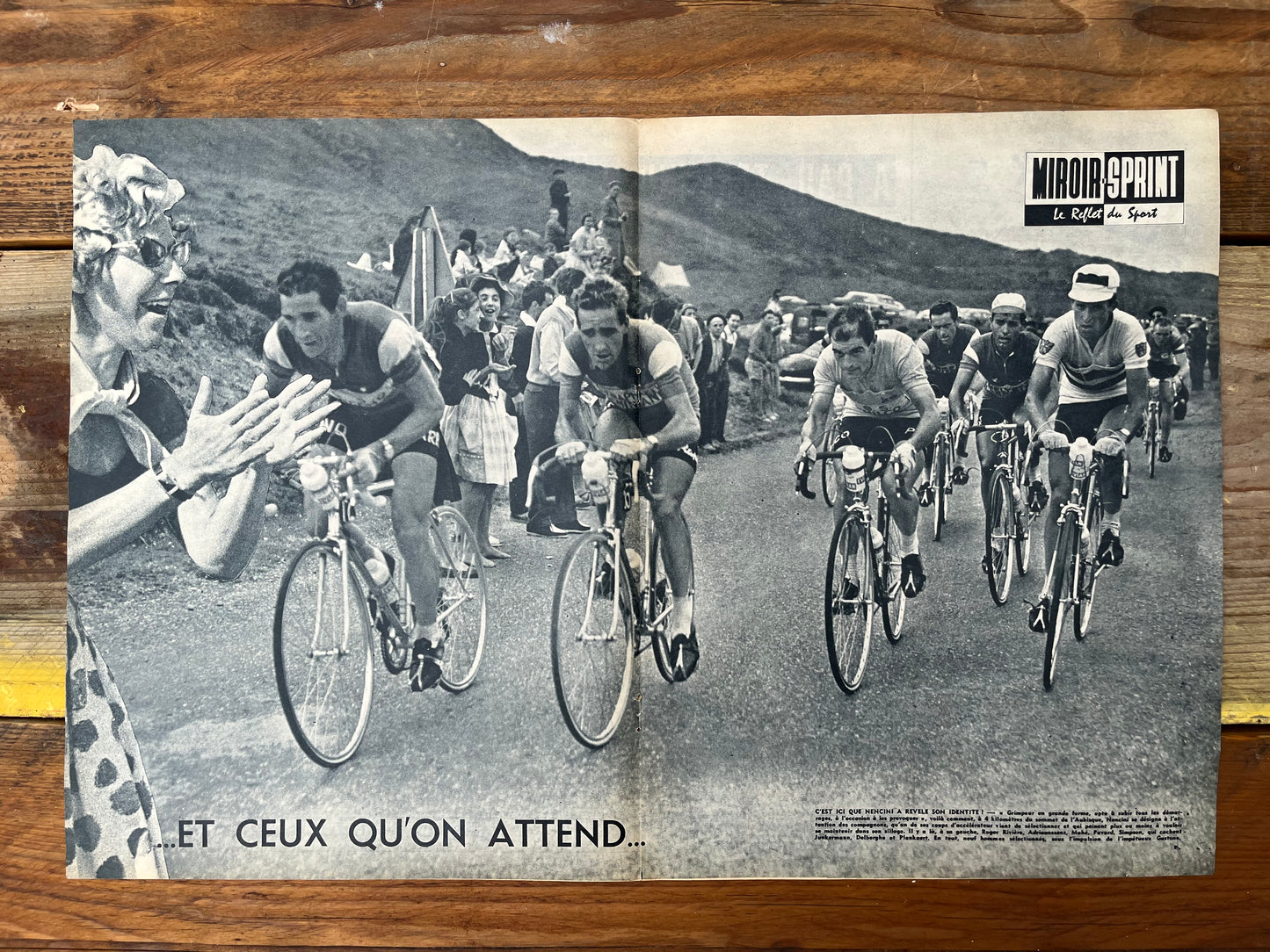 Vintage Cycling Tour de France print Col d’Aubisque 1960