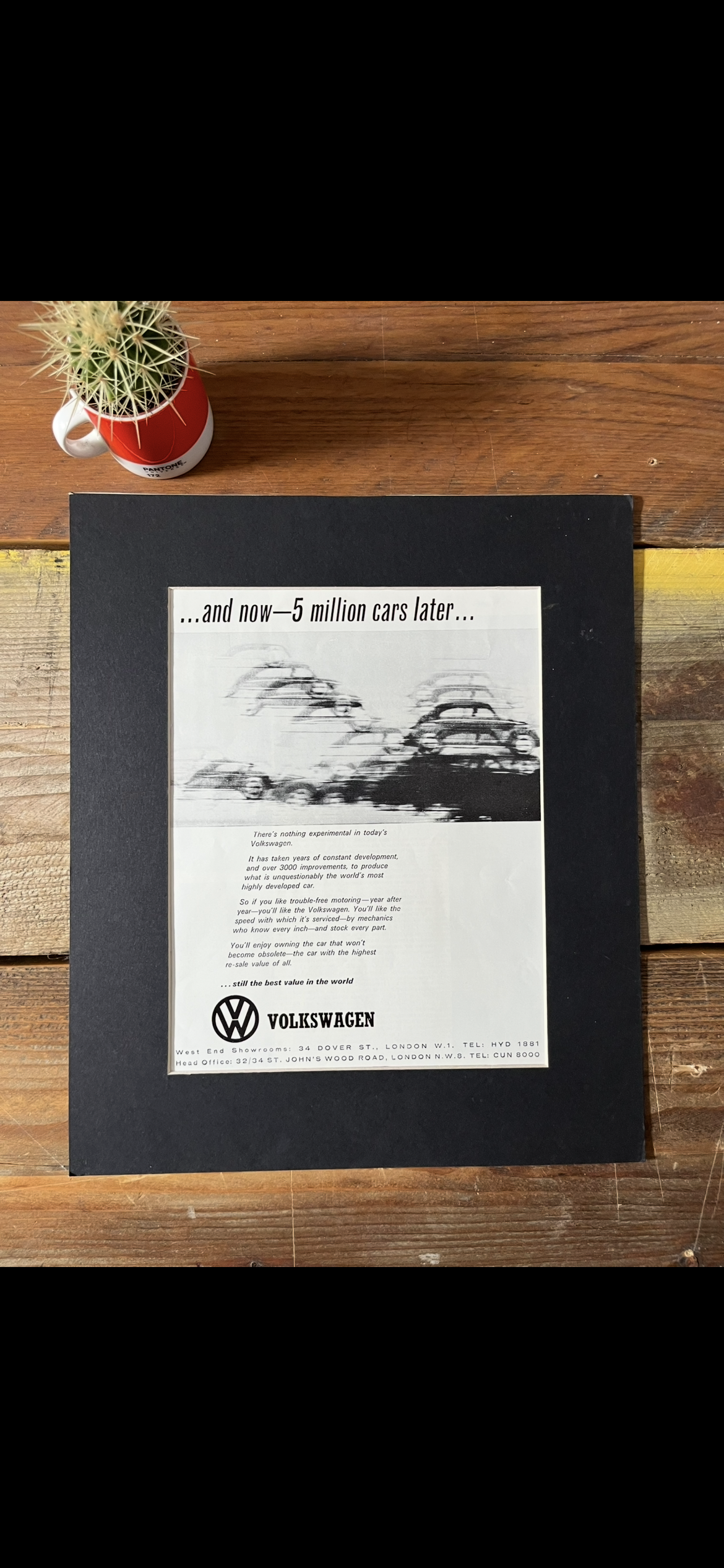 Vintage VW Volkswagen Beetle advertising print - 1967