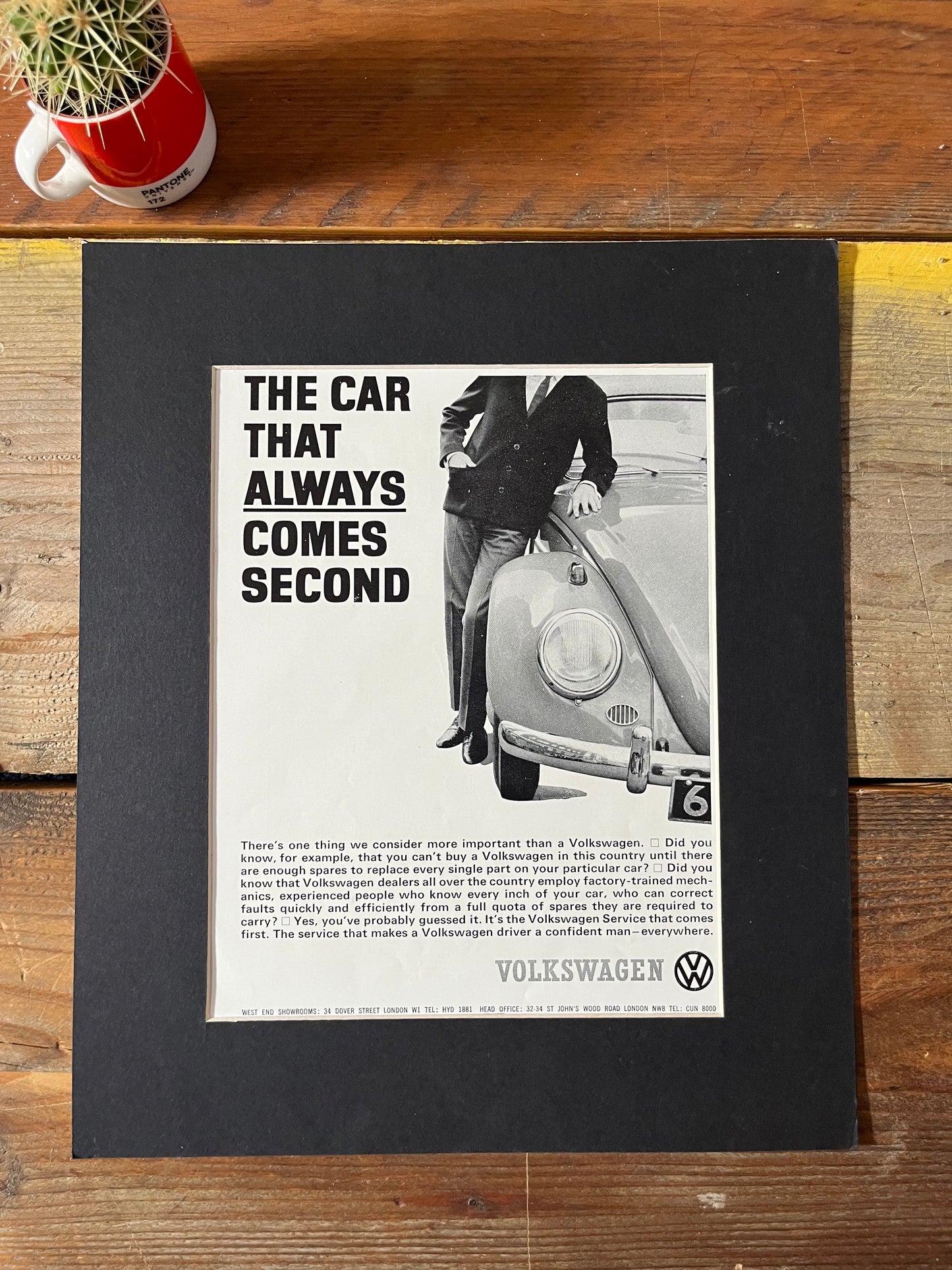 Vintage VW Volkswagen Beetle advertising print - 1960s