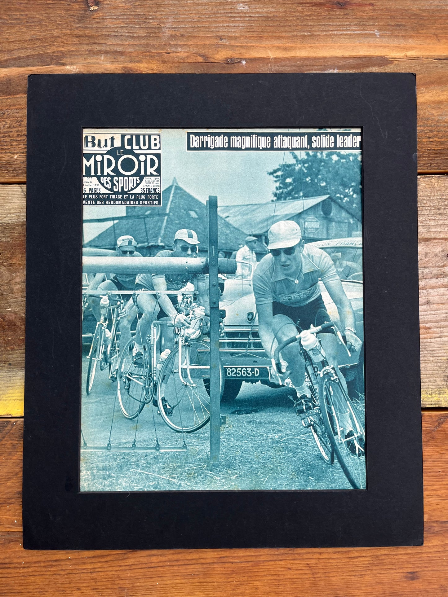 Vintage Cycling Print - Tour de France, Andre Darrigade, Original 1956