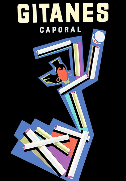 Gitanes vintage Cigarettes poster c1950s