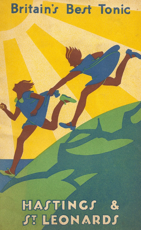 Vintage Advertising Poster - Hastings and St Leonard’s The best tonic 1930s