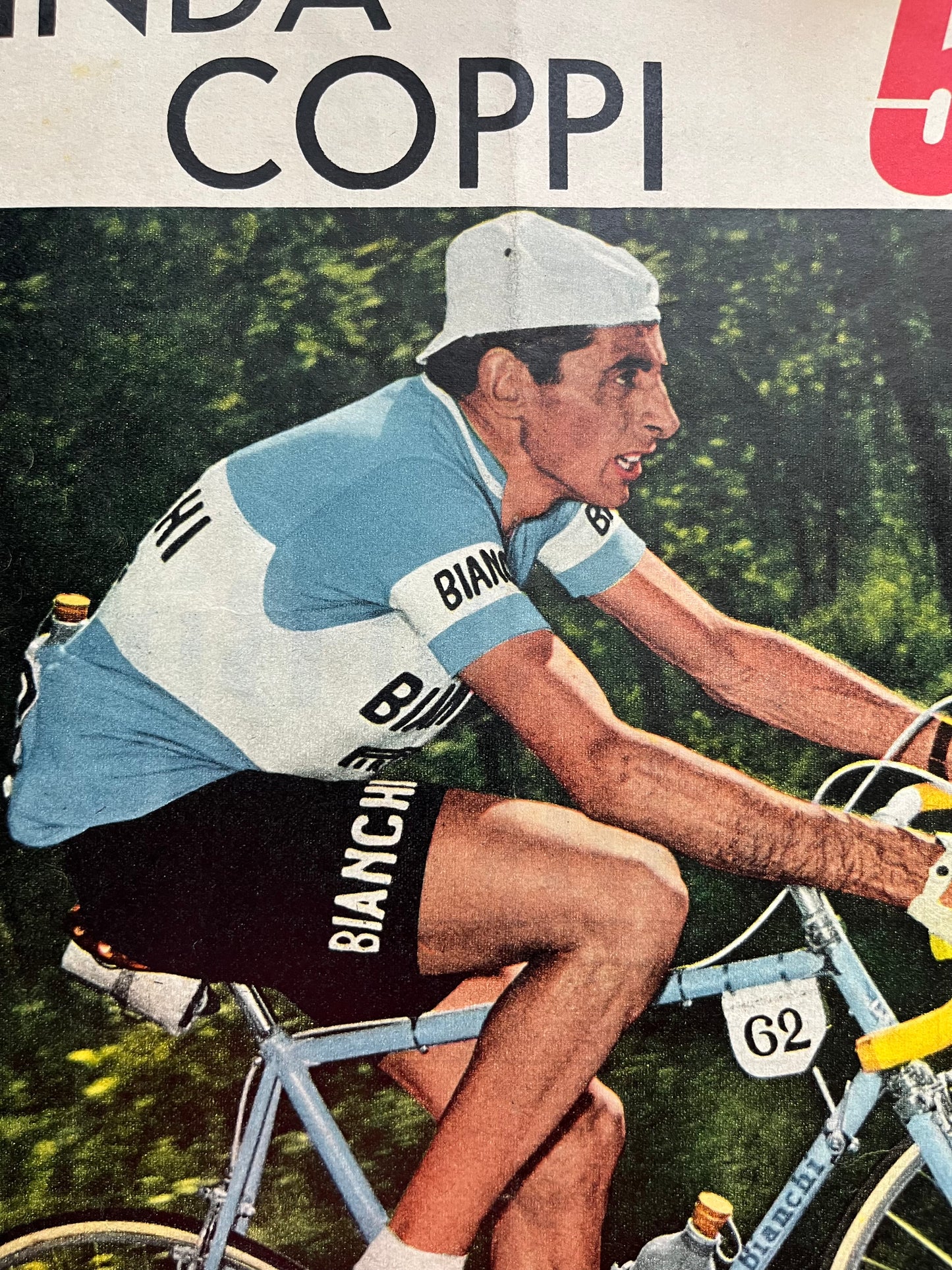 Fausto Coppi / Alfredo Binda Giro d'italia Bianchi vintage cycling  print