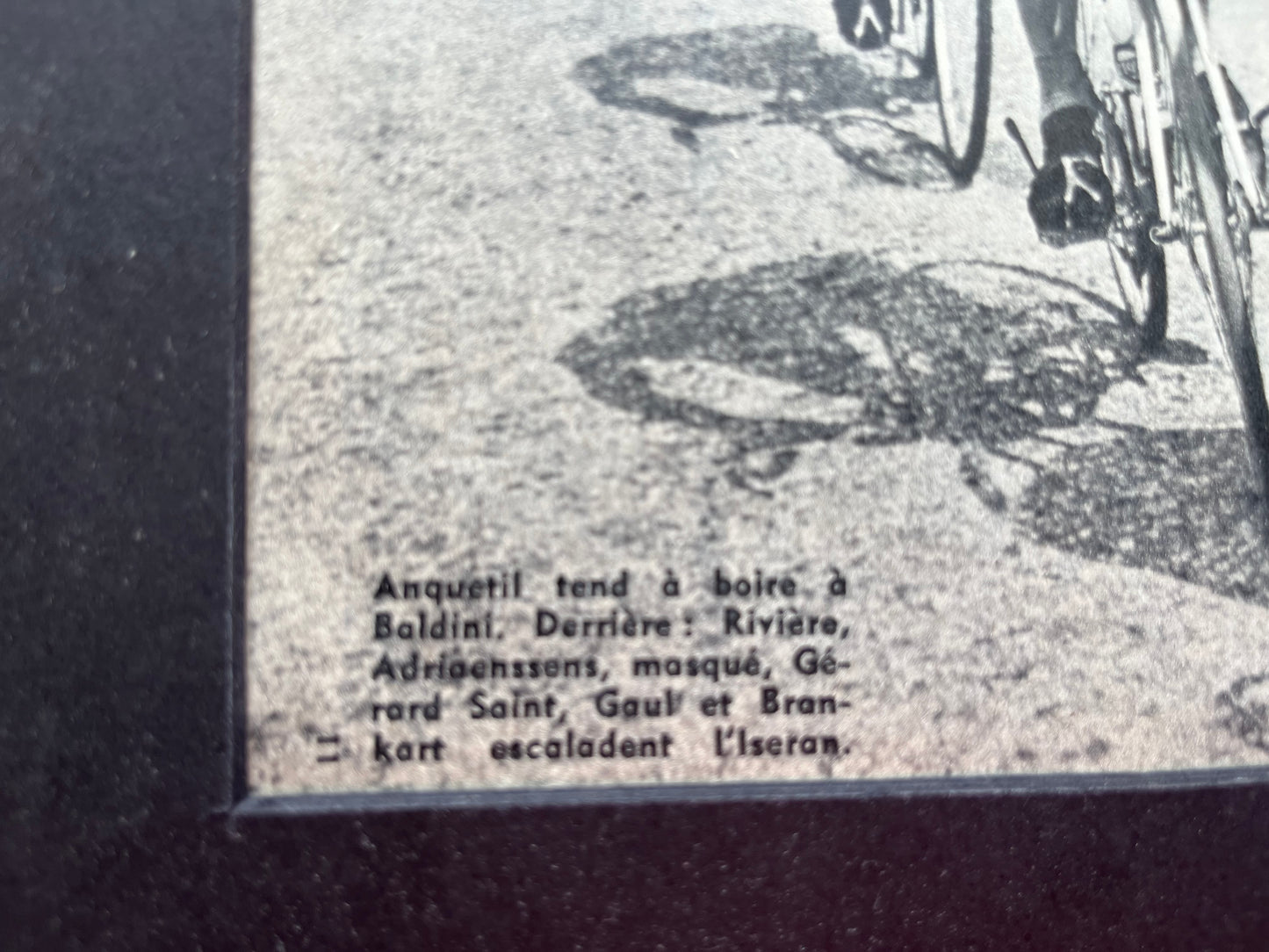 Tour de France vintage print - c1958 Col D’iseran Jacques Anquetil