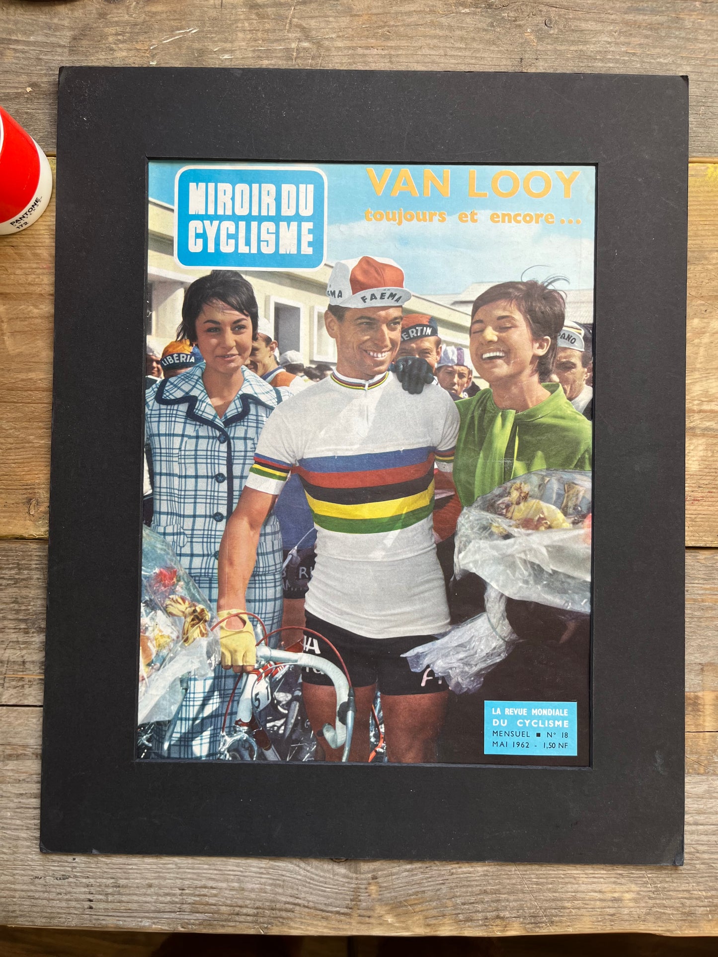 Vintage cycling print 1961 Rik Van Looy world championship