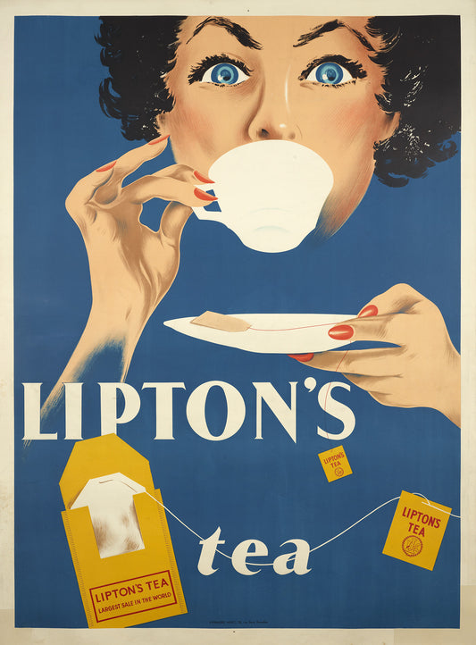 Liptons Tea Vintage Advertising poster c1950