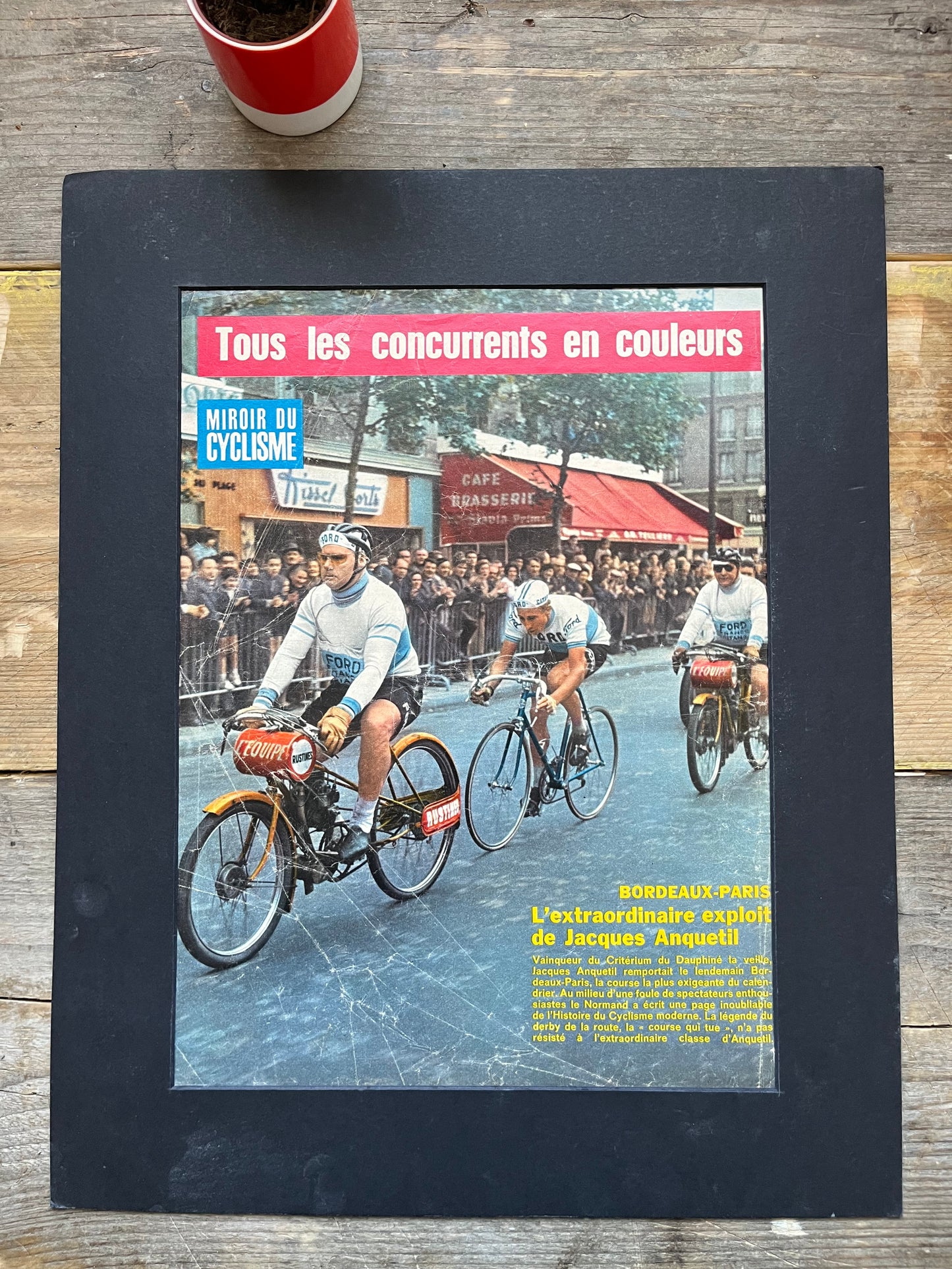 Vintage Cycling Print - Jacques Anquetil, Original Tour de France, 1965