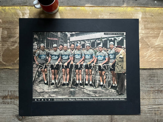 Atala Team photograph Giro d'italia Bianchi vintage cycling  print c1950
