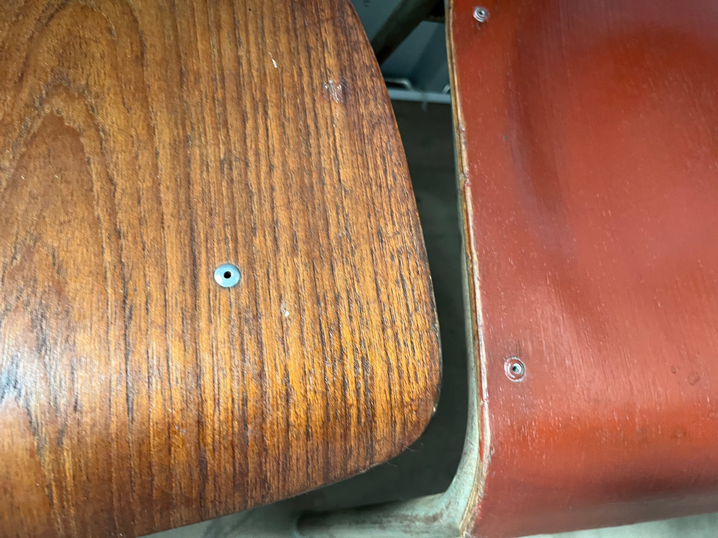 Vintage 1970s Danish Stacking Chairs- Mismatched set of four -