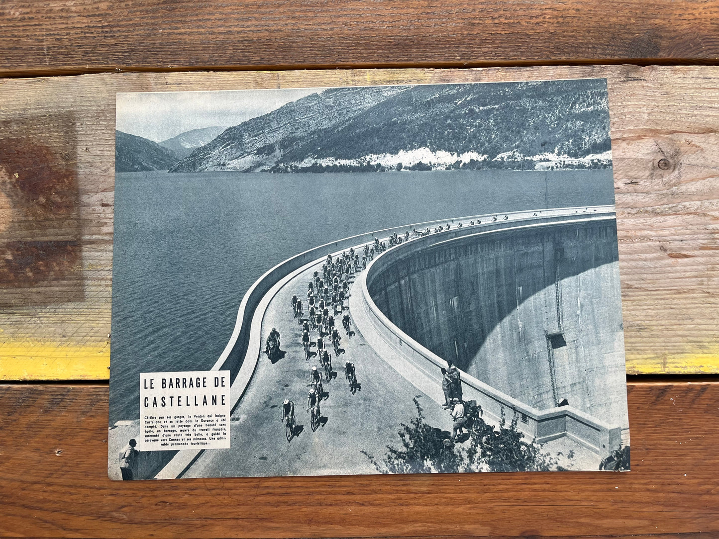 Vintage Cycling Tour de France, Barrage de Castellane Original 1957