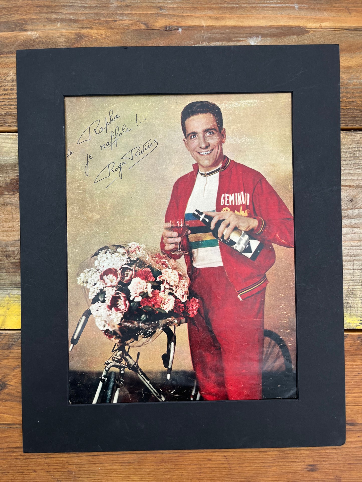 Vintage Cycling Print - Roger Rivière, St Raphael 1960