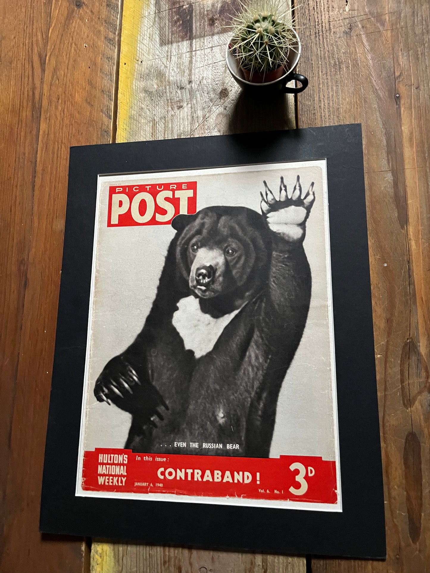 Vintage Magazine Cover - Russian Bear, Picture Post, Original 1940