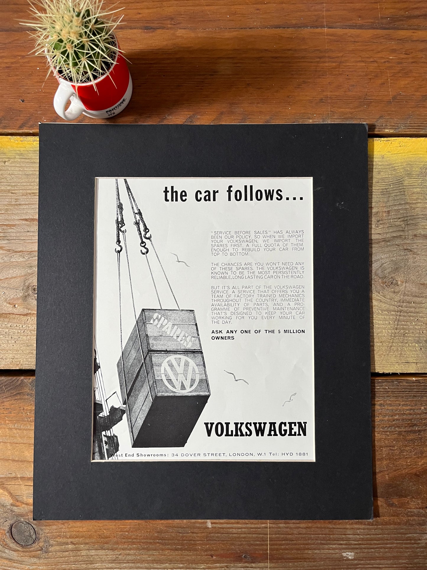 Vintage VW Volkswagen Beetle advertising print - 1960s