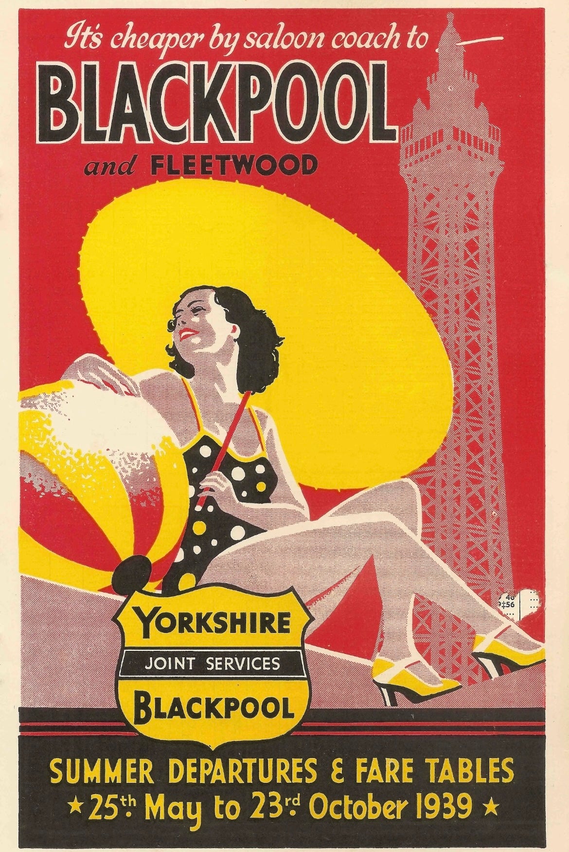 Blackpool vintage transport poster 1939