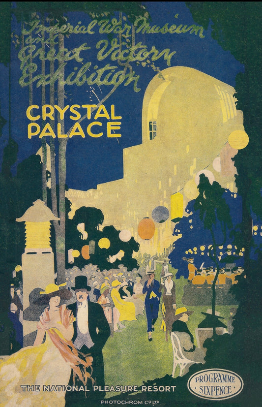 Crystal Palace England travel poster c1851