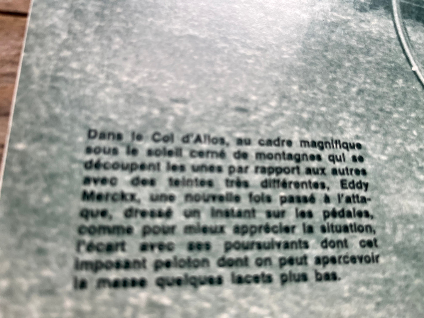 Eddy Merckx Milan San Remo vintage cycling print 1969