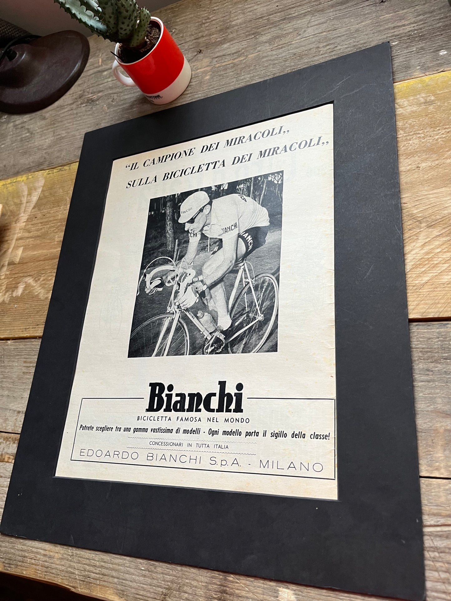 Fausto Coppi Giro d'italia Bianchi print 1963