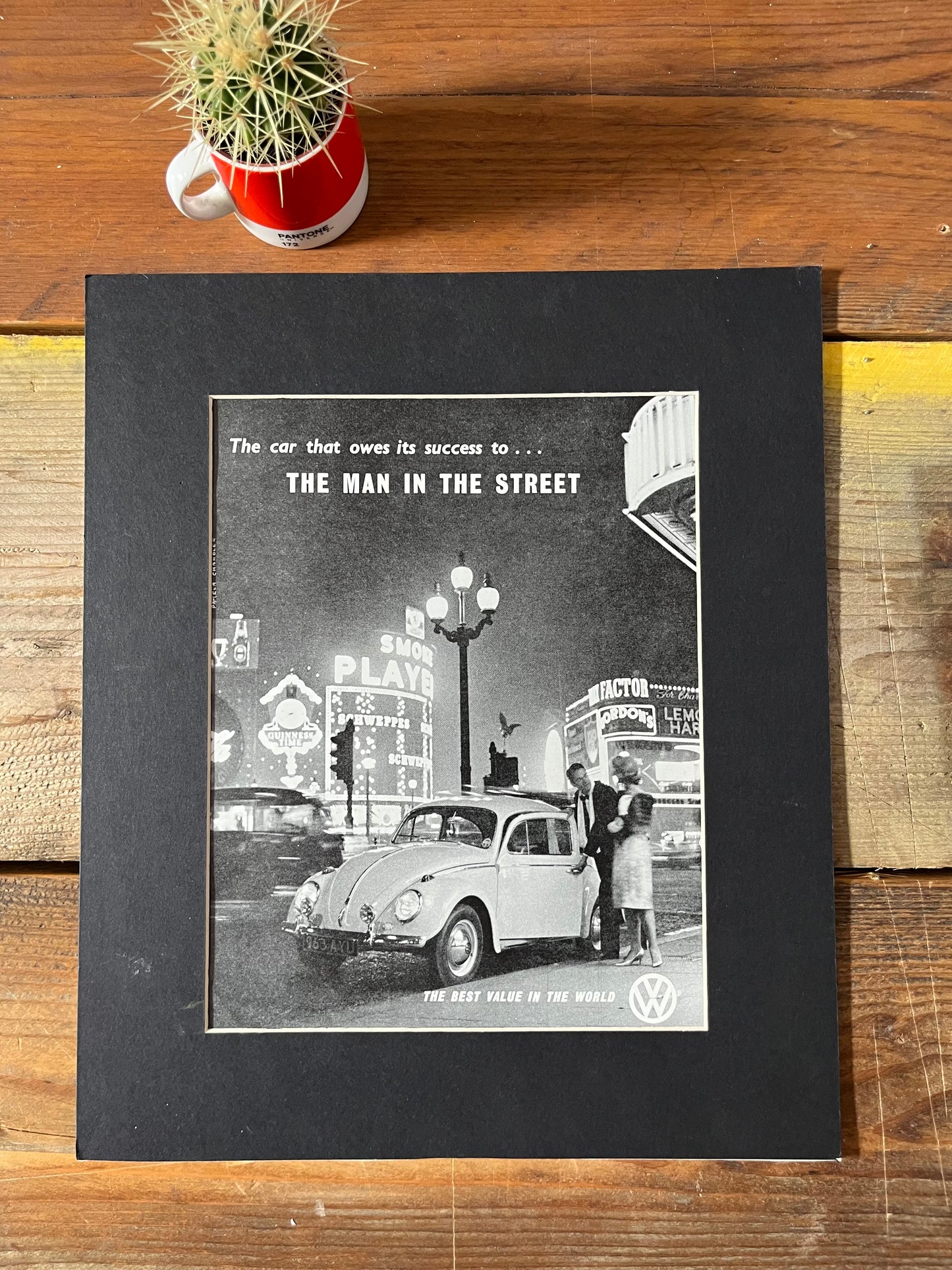 Vintage VW Volkswagen Beetle advertising print - 1960s