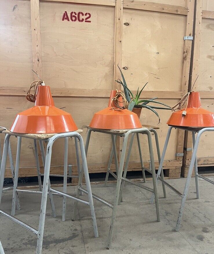 Danish Refectory  Lamp  Shades Restaurant Cafe Design 35cm Orange