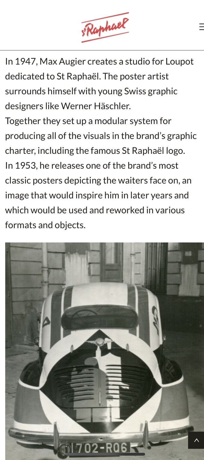 Vintage French St Raphael Advertising Sign - Bar Cafe restaurant Tour De France